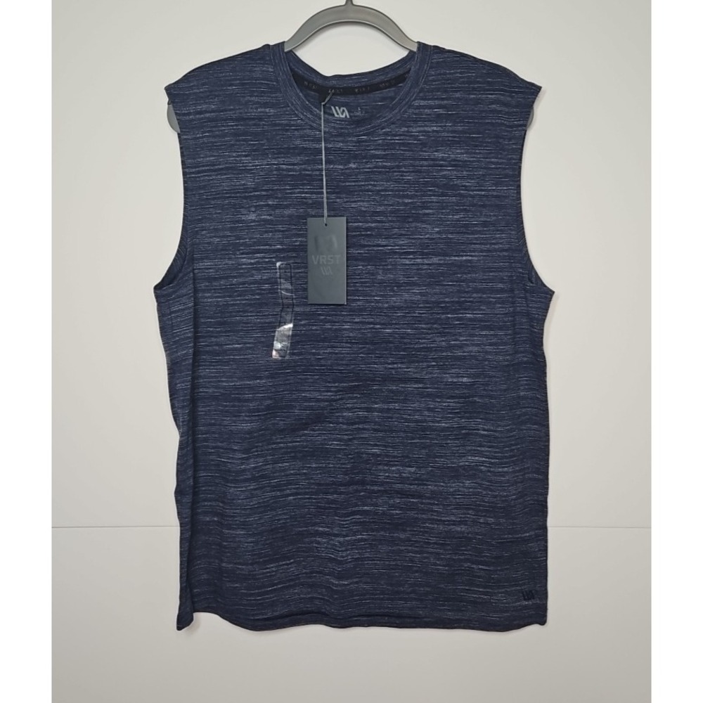 VRST Mens Blue Cotton Modal Blend Athletic Muscle Tank Top Size Large NWT